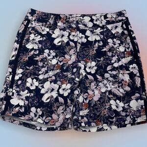 GLORIA VANDERBILT Women’s 6 Blue Floral Roll Up Shorts